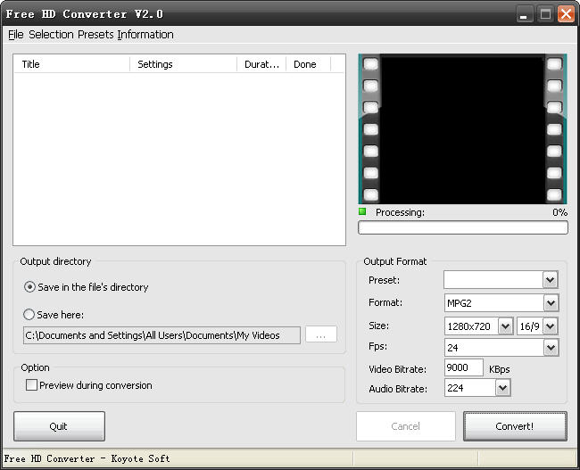 MTS格式转换器(Free HD Converter) v2.0 绿色免费版