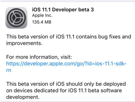 iOS11.1 Beta3