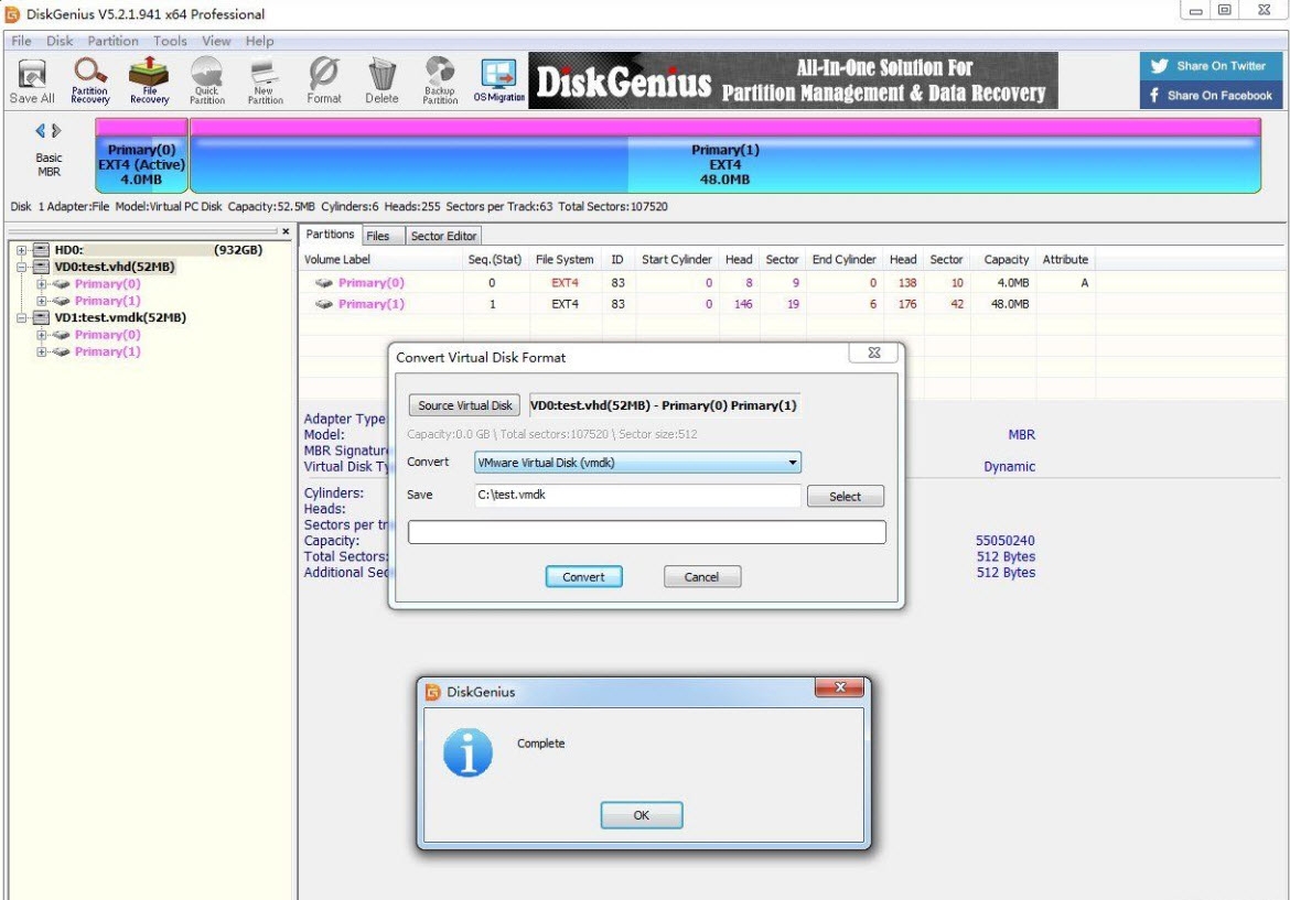 DiskGenius Professional免费安装专业版 V5.2.1.941官方正式版